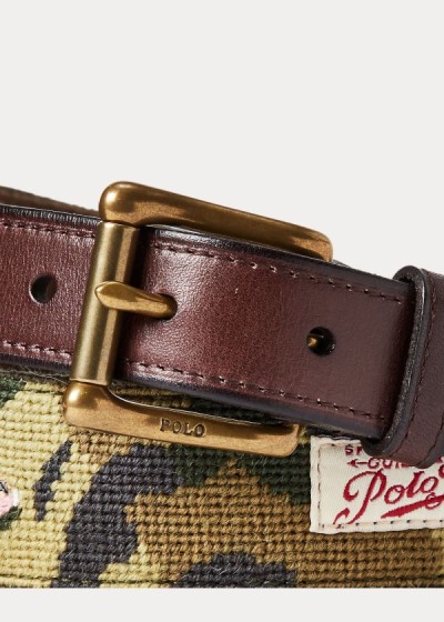 Men's Polo Ralph Lauren Fly-Fishing Needlepoint Belt | 075491KPD